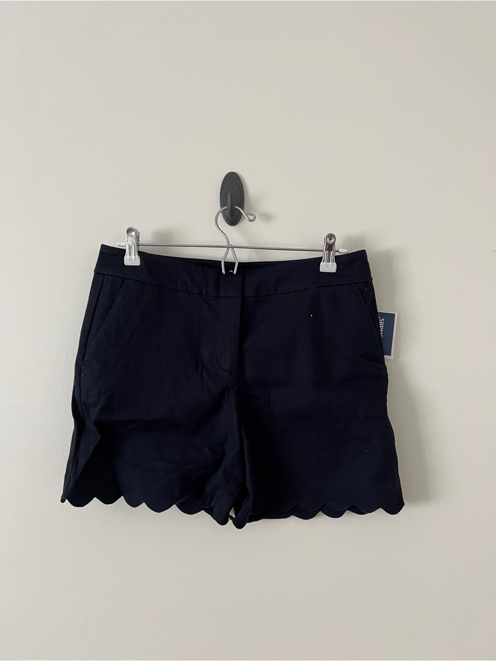 Talbots Navy Scallop-Hem Bermuda Shorts